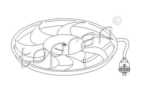 Вентилятор, охлаждение двигателя - TOPRAN / HANS PRIES 207 210