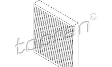 Фильтр, воздух во внутренном пространстве - TOPRAN / HANS PRIES 207 622