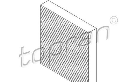 Фильтр, воздух во внутренном пространстве - TOPRAN / HANS PRIES 302 080