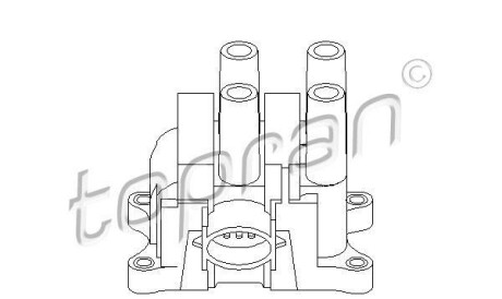 Катушка зажигания - TOPRAN / HANS PRIES 302 104