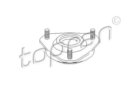 Опора амортизатору пд - (2S613K155AG, DD3234380A, 1253168) TOPRAN / HANS PRIES 302239