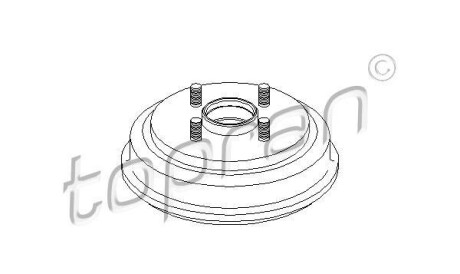 Тормозный барабан - (1151001, 1213352, 1315740) TOPRAN / HANS PRIES 302 346