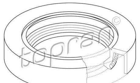 Уплотняющее кольцо, распределительный вал - (1087567, 1539754, 6182957) TOPRAN / HANS PRIES 302 428