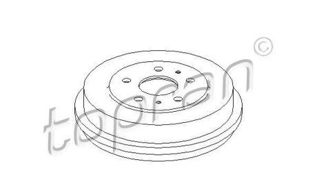 Тормозный барабан - (1327834, 1458826, 1743443) TOPRAN / HANS PRIES 302 472