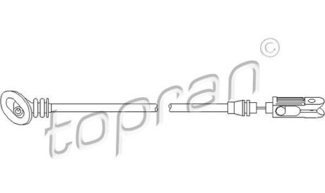 Трос відкривання капоту (1761мм) MERCEDES 190 W201 10.82-08.93 - TOPRAN / HANS PRIES 400 945