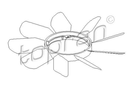 Крильчатка вентилятора - TOPRAN / HANS PRIES 400 999