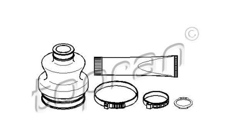 Комплект пылника, приводной вал - TOPRAN / HANS PRIES 401 236