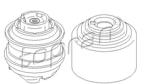Подвеска, двигатель - TOPRAN / HANS PRIES 407 836
