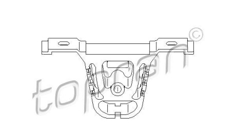 Кронштейн, глушитель - (18207503246, 18201732926, 18207500281) TOPRAN / HANS PRIES 500 176
