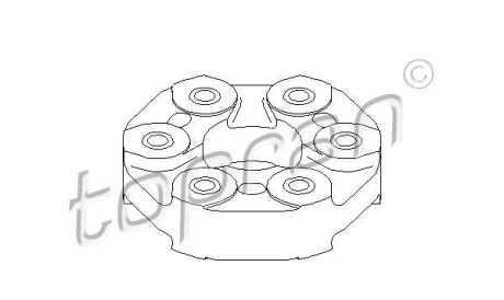 Шарнир, продольный вал - TOPRAN / HANS PRIES 500 292