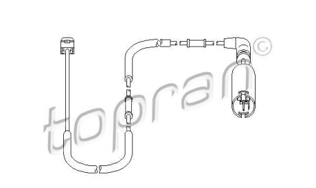 Датчик, износ тормозных колодок - TOPRAN / HANS PRIES 500 660