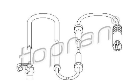 Датчик, частота вращения колеса - TOPRAN / HANS PRIES 501 077