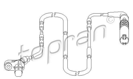 Датчик, частота вращения колеса - (34526752683, 6752683) TOPRAN / HANS PRIES 501 237