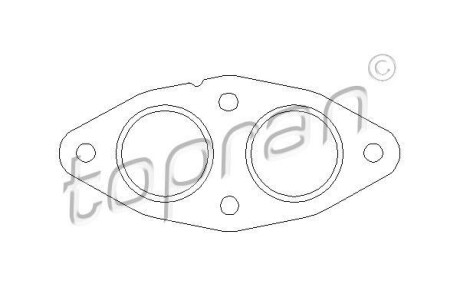 Прокладка, труба выхлопного газа - (18307506779) TOPRAN / HANS PRIES 501 281