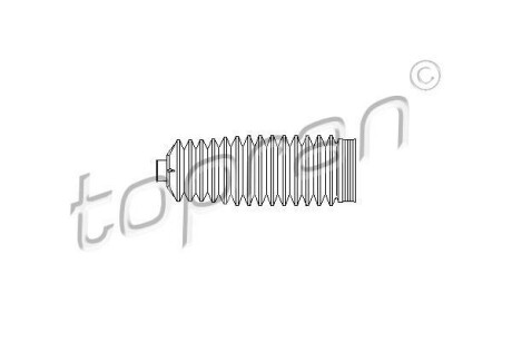 Чохол захисний Лів/Прав (довжина162мм 14мм/47мм) MINI (R50, R53), (R52) 1.4D/1.6 06.01-07.08 - TOPRAN / HANS PRIES 501 430