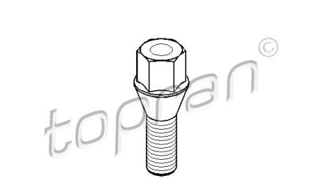 Болт для крепления колеса - (402222121R, 402224EA0B, 4025400Q0P) TOPRAN / HANS PRIES 501 536