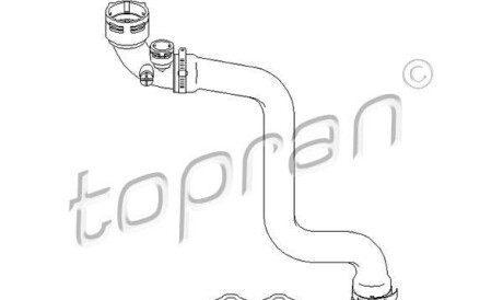 Шланг радиатора - (11531436407) TOPRAN / HANS PRIES 501 562