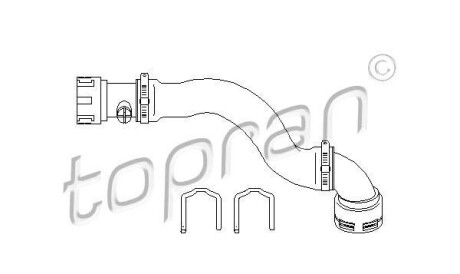 Шланг радиатора - (11531705223) TOPRAN / HANS PRIES 501 566
