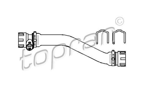 Шланг радиатора - (17127507749) TOPRAN / HANS PRIES 501 574
