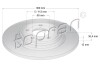 Диск гальмівний (задній) Audi A6/A7 Sportback 10-(330x22) - ((80A615601B, 8W0615601C, 8W0615601H)) TOPRAN / HANS PRIES 631 154 (фото 1)