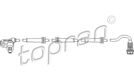 Датчик, частота вращения колеса - (454579, 454577) TOPRAN / HANS PRIES 721 608