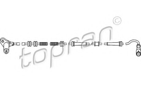 Датчик, частота вращения колеса - (1320328080, 454572) TOPRAN / HANS PRIES 722 662