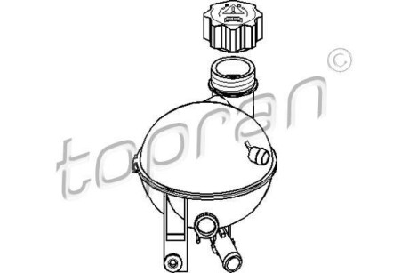 Компенсационный бак, охлаждающая жидкость - (1323A3) TOPRAN / HANS PRIES 722 729