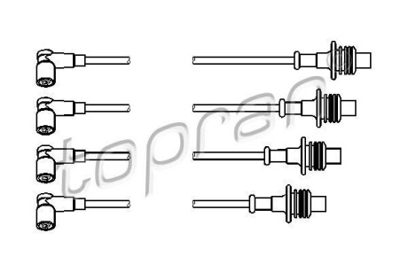 Комплект проводов зажигания - TOPRAN / HANS PRIES 722 801