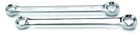 Ключ накидний, двосторонній, плаский, E-TORX - Toptul AAEE2024