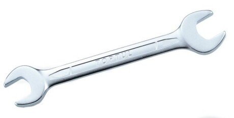 Ключ ріжковий, двосторонній, профіль: ріжковий, : 17 19мм, довжина: 223 мм, кут: 15°, обробка: сатинний хром,матеріал: хром-ванадієва легована сталь - Toptul AAEJ1719