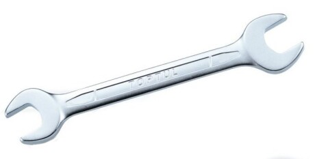 Ключ ріжковий, двосторонній, профіль: ріжковий, : 41 46мм, довжина: 426 мм, кут: 15°, обробка: сатинний хром,матеріал: хром-ванадієва легована сталь - Toptul AAEJ4146