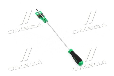 Викрутка (Хрестова викрутка) Phillips, розмір: PH2, довжина: 400 мм, довжина 2: 515 мм, ручка: проти ковзання, накінечник: загартовані/магнітний/чорн - Toptul FBCB0240