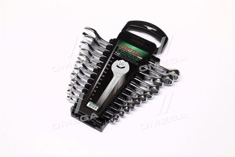 Набір комбінованих ключів 12 шт, 6 7 8 9 10 11 12 13 14 15 17 19, упаковка: у пластиковому тримачі - Toptul GAAC1201