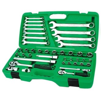 Набір інструментів, комбінований 42 шт, профіль: 6-кутна, розмір гнізда: 1/2 1/4", упаковка: у пластиковій валізі - Toptul GAAI4201