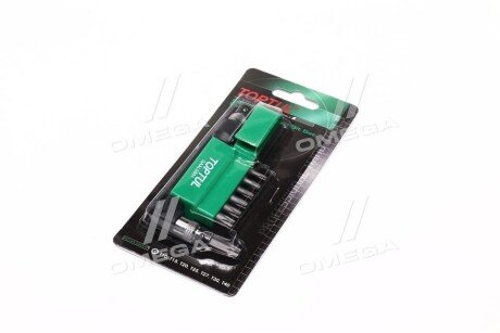 Набір біт 1/4" TORX T10H-T40H + Гобр.перех. 8од. - Toptul GAAL0801