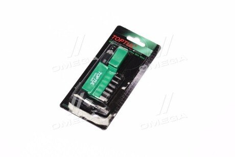 Набір біт 1/4" HEX 2-8мм + Гобр.перех. 8од. - Toptul GAAL0803