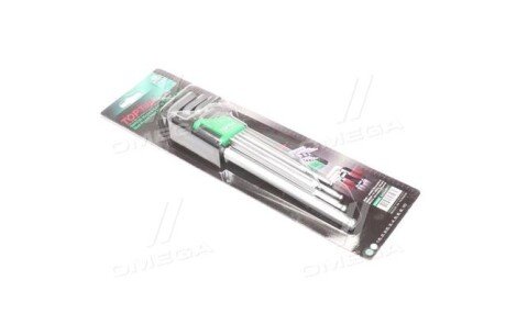 Набір Г-обр. 1,5-10мм 9од. супердовгих з кулею - Toptul GAAL0917