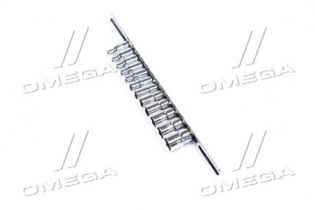 Набір головок 1/4" 12од. 413мм (на планці) - Toptul GAAQ0801U