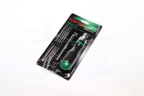 Ручка для біт комплектація HEX / Phillips / Pozidriv / TORX / плоска - Toptul GAAR1002