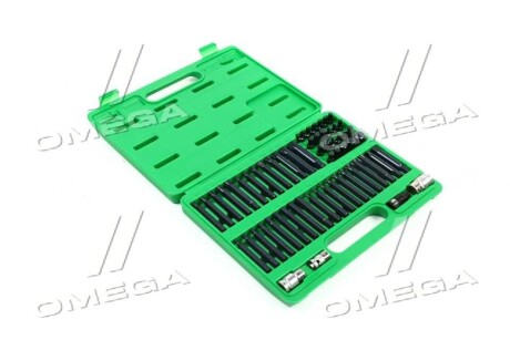 Набір біт, комбінований 60 шт, профіль: HEX / RIBE / SPLINE / XZN / TORX - Toptul GCAI6003