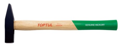 Молоток тип: слесарський, квадратний / поперечний / загострений ніс, ручка: дерев'яна довжина: 360мм, вага: 1000г, 1 шт - Toptul HAAA1036