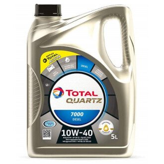 Моторна олива Quartz 7000 Diesel 10W-40, 5 л (216681/214108) - TOTAL 148646