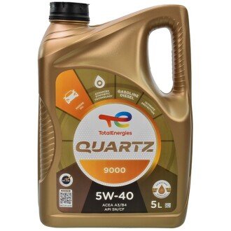 Моторное масло Quartz 9000 5W-40, 5 л (213678/216605/173574) - TOTAL 148650