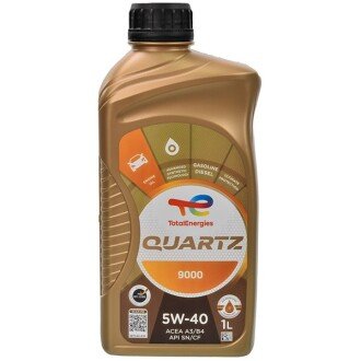 Моторное масло Quartz 9000 5W-40, 1 л (168034/216594/166243) - TOTAL 213764