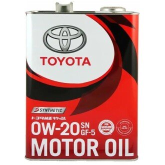 Олива моторна Synthetic Motor Oil SP/GF6A 0W-20, 4л - TOYOTA 08880-13205 (фото 1)