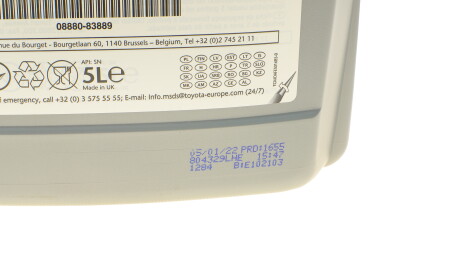 Фото 2 - Моторна олива TOYOTA 08880-83889 (0888083889)