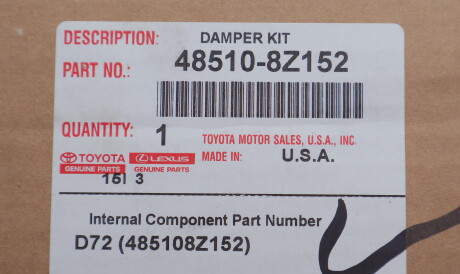 Фото 2 - Стійка амортизатору (амортизатор) TOYOTA 48510-8Z152