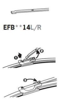 ExactFit Flat Щітка склоочисника,безкаркасна OEM (350мм) - Trico EFB3514L (фото 1)