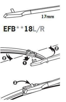 ExactFit Flat Щітка склоочисника,безкаркасна OEM (350мм) - Trico EFB3518L