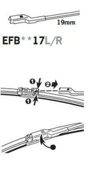 ExactFit Flat Щітка склоочисника,безкаркасна OEM (730мм) - Trico EFB7317L